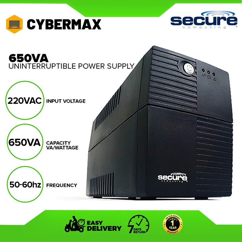 SECURE UPS 650VA(1000VA/1500VA/2000VA/3000VA) For PC Computer Laptop Uninterruptible Power Supply