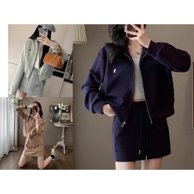 baao BKK SWEATER jacket AND+ SKIRT Terno set