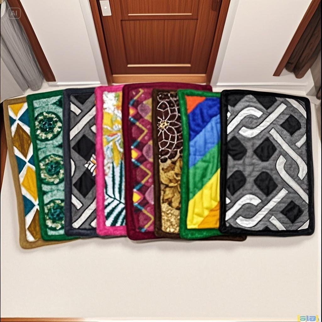 Chinee Local Doormat ( Absorbent Floor Mats) Door Cotton Cloth, Washable Floormats