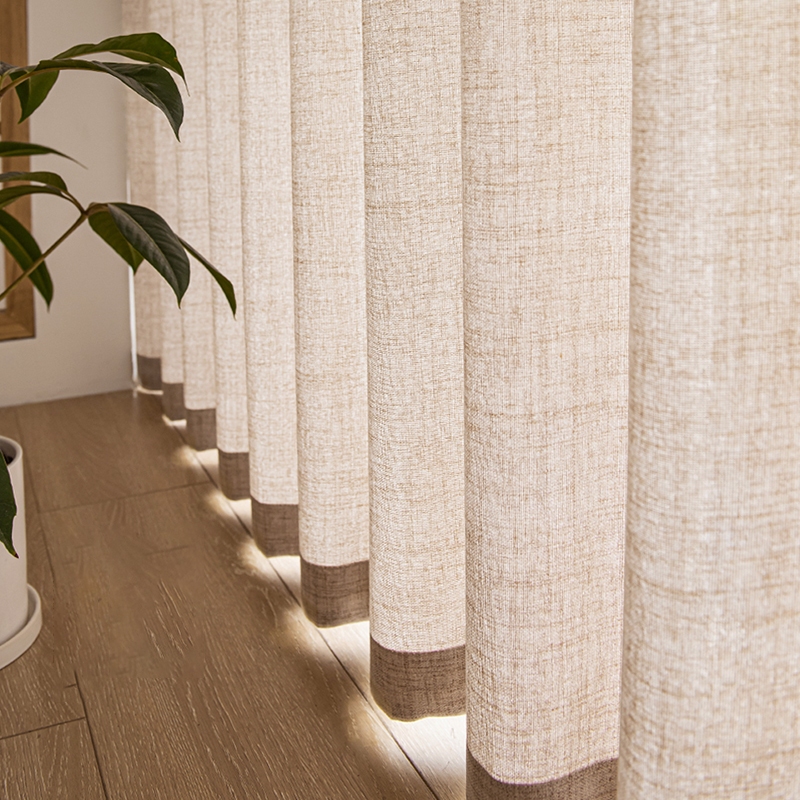 FARIDA Japanese Aesthetics flax Sheer Curtain 5.2ft&7.2ft SIZE Super Soft fluffy Linen fabric