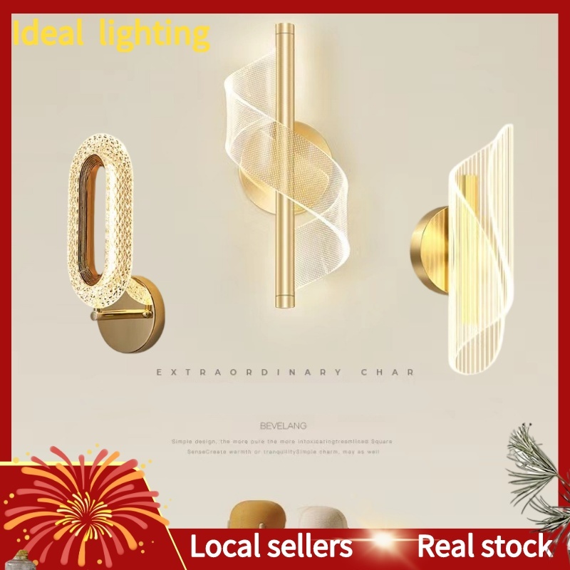 LED Tri Color Ceiling Light Simple Wall Lamp Chandelier Lights Wall Lights for Bedroom Living Room