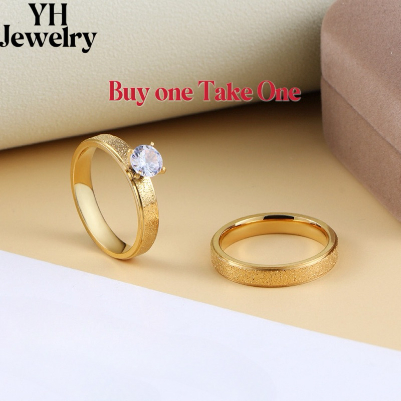 【YH】 Fashion Stainless Steel Buy 1 Take 1 Rings Accessories For Women.
