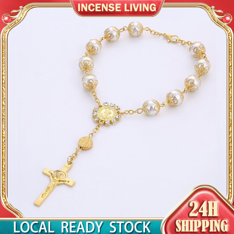 St. Benedict Bracelet Rosary Bracelet of The Cross Car Hanging Decoration Catholic
