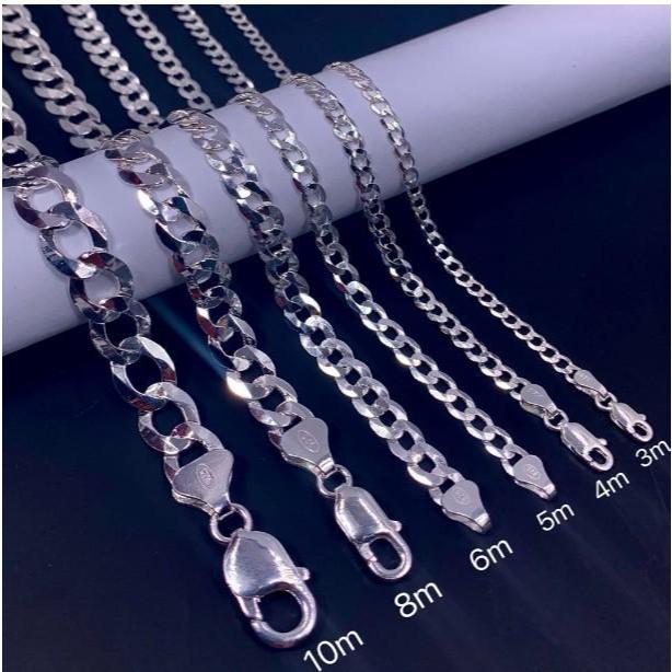 (STARSILVER ONLINE SHOP.)Silver Genuine 92.5% Italy Silver MENS BRACELET cadena