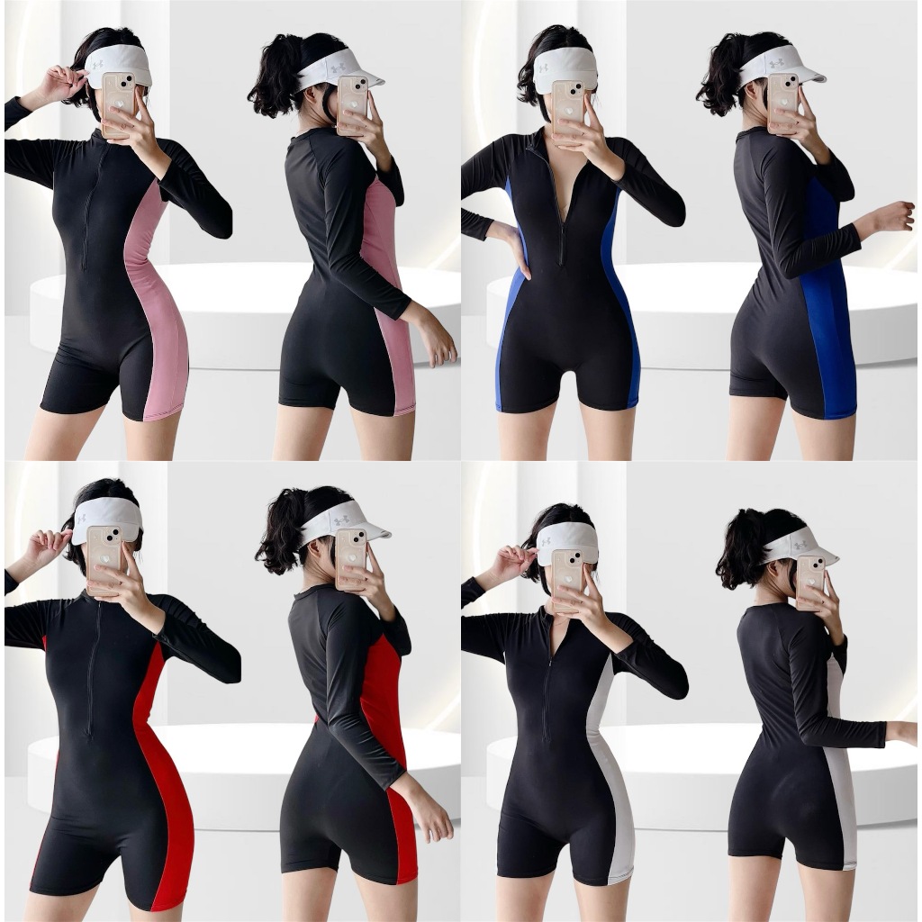 Women's Rash Guard One Piece Swimsuits for Summer Outfit 10968