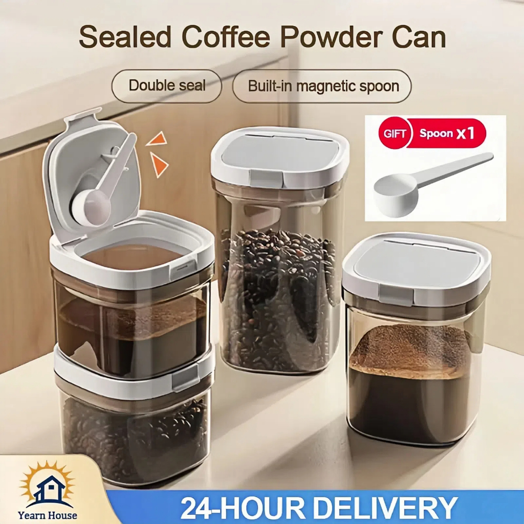 Coffee Container Powder Container Coffee Canister Vacuum Sealed Sugar Milk Storage Container