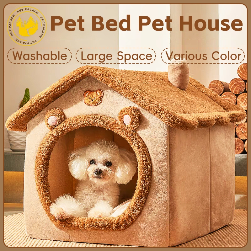 Pet House Comfortable Warm Furry Cat Bed Puppy Bed Removable Washable Four Seasons Universal