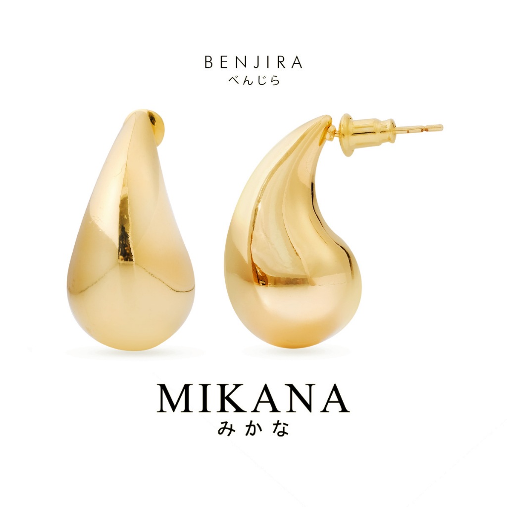 Mikana Golden Cavern Benjira Gold Plated Teardrop Earrings earings for women earring earing gift