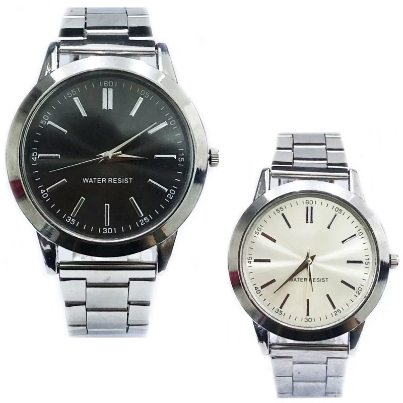 Fashion thick glass stainless steel waterproof fashion jewelry watch for men’s women’s