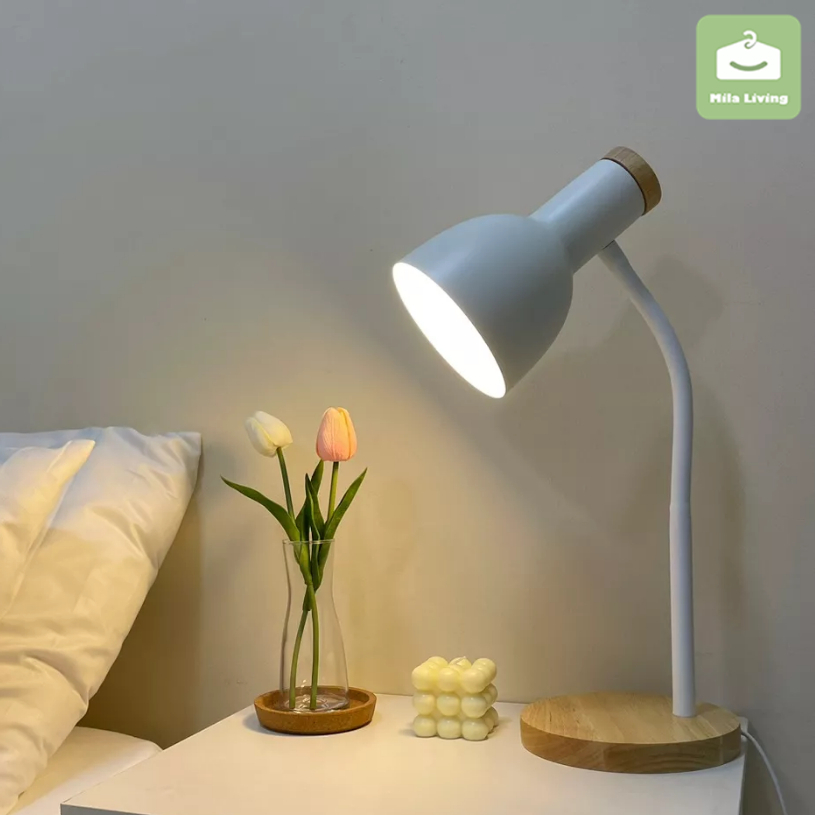 LED Nordic Table Lamp Shade Bedroom Bedside Lamp Learning Desk Lamp Living Room Lampshade Study Lamp