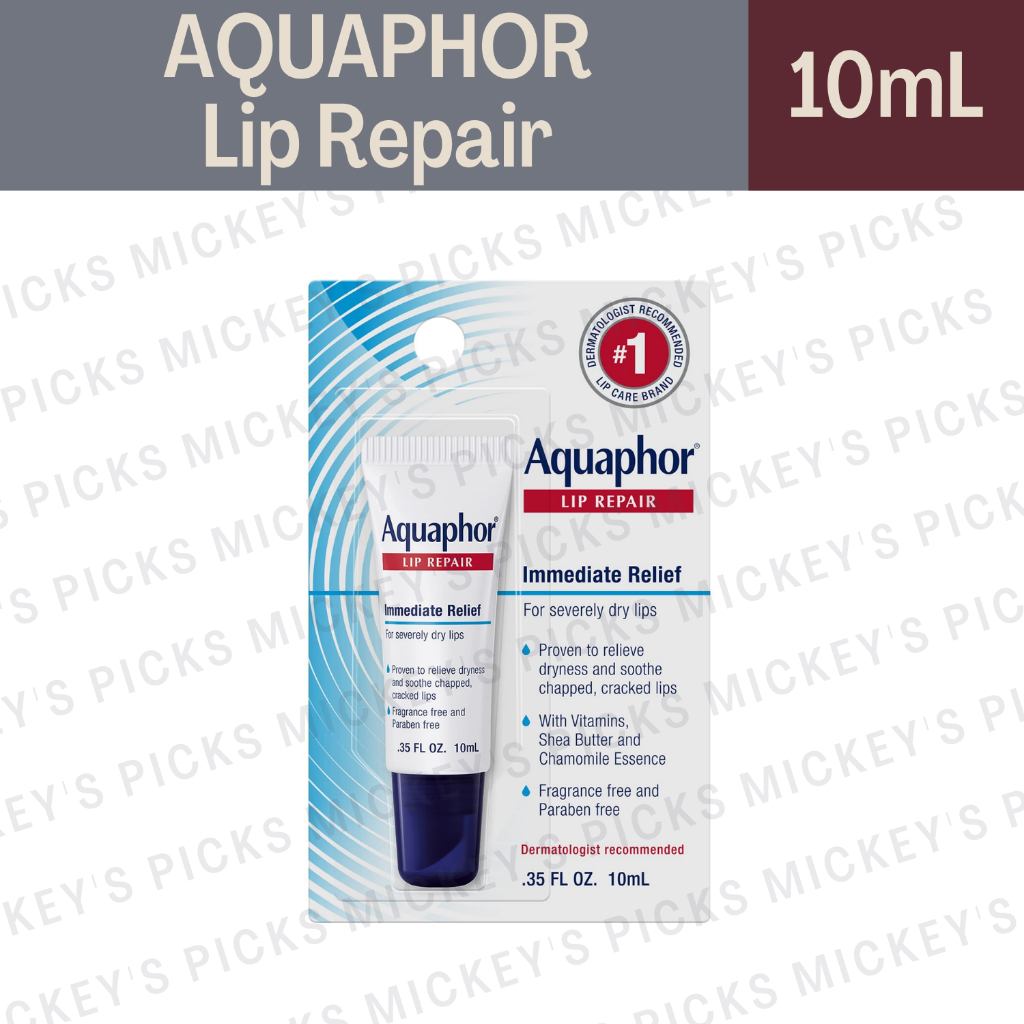 Aquaphor Lip Repair, Immediate Relief, Fragrance Free, .35 fl oz (10 ml)