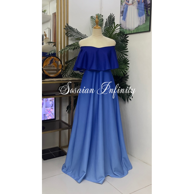offshoulder dress ombre