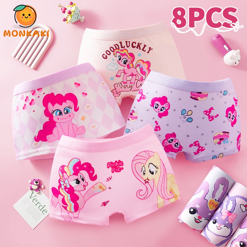 Cotton Panty Short for Kids 8Pack Girls Boxer Panties Set for Kids Girls Boyleg Panty For Baby