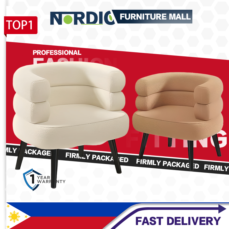 HOT DEALS Nordic Single Sofa Chair Lambswool Chair Dressing Chair Leisure Chair Bedroom Chair