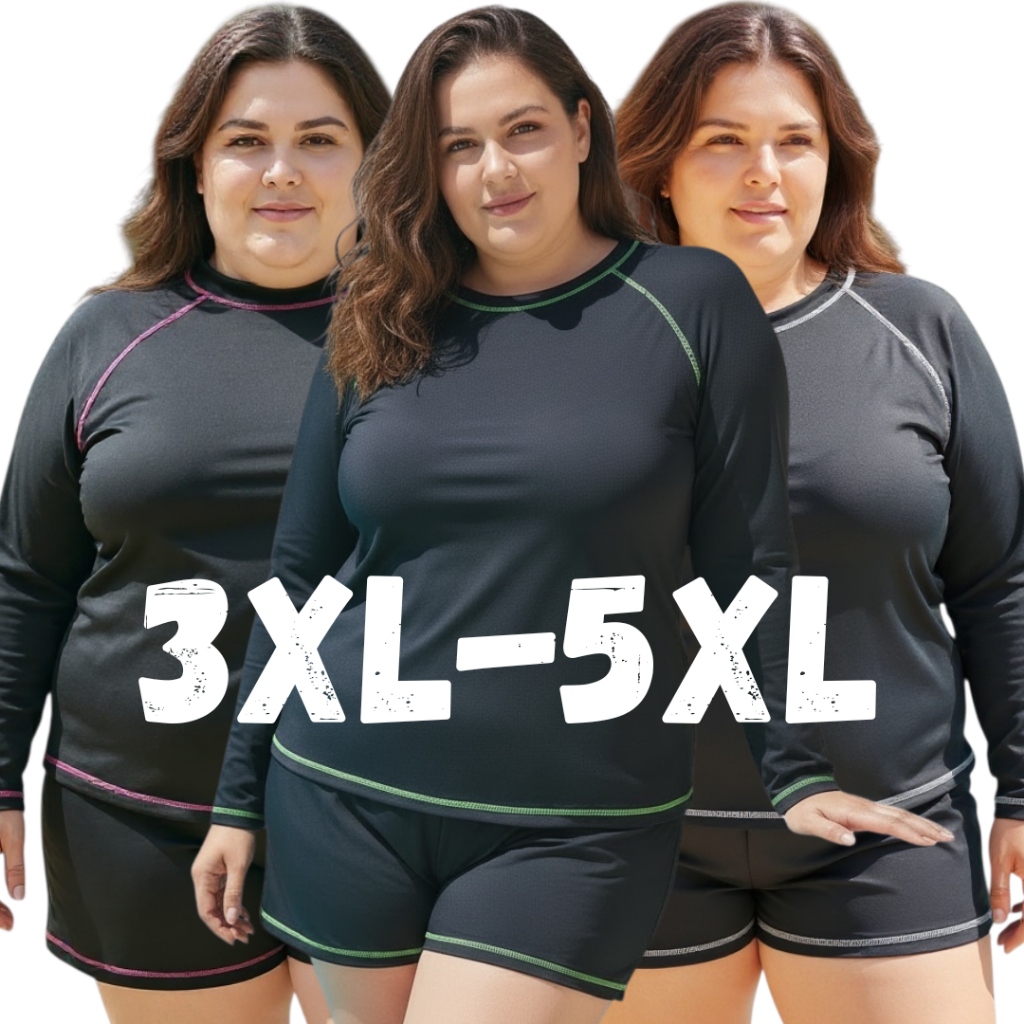 RASHGUARD PLUS SIZE ( UNISEX ) 3XL TO 5XL TERNO TOP AND SHORT