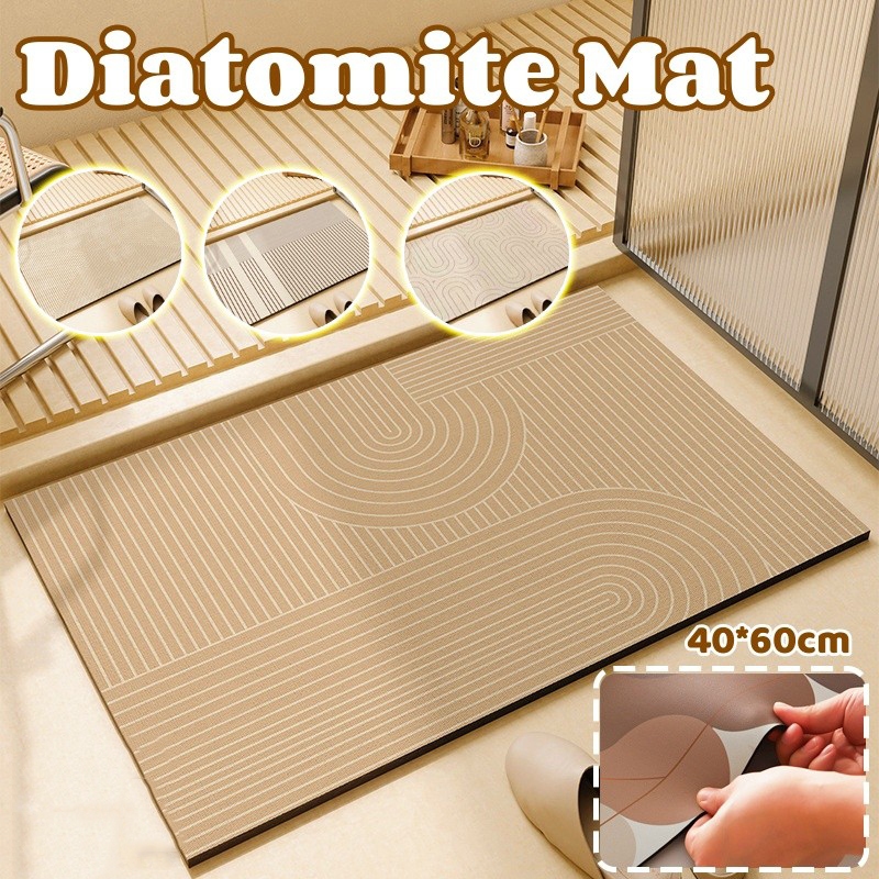 IKEA Design Super Absorbent Anti Slip Bath MatBathroom Non-slip Floor Mats Quick Dry ShowerRug
