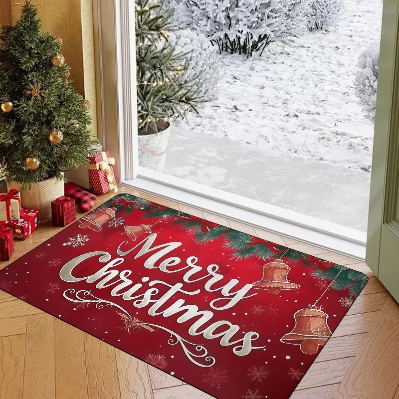 Christmas Welcome Mat 60x40cm, Non-Slip Doormat Floor Mat for Holiday Season,Bathroom Kitchen Rug
