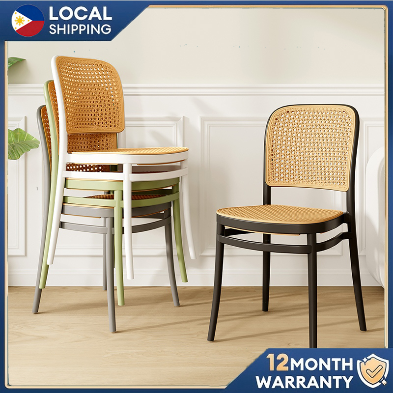 Rattan Chair Dining Chair Thickened Backrest Rattan Chair Waterproof Chair Coffee Chair