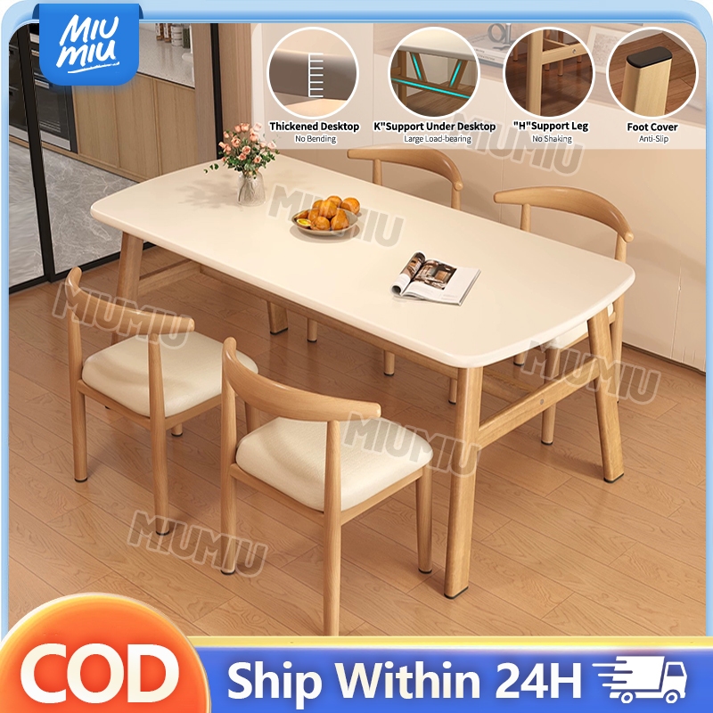 120/140CM Solid Wood Table Nordic Table And Chair Dining Table Set For Kitchen Home Restaurant Table