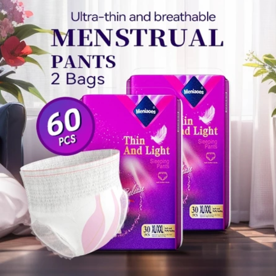 Meniaoes 60PCS diaper napkin for menstruation pants Postpartum Night Prevent leakage Adult Diaper