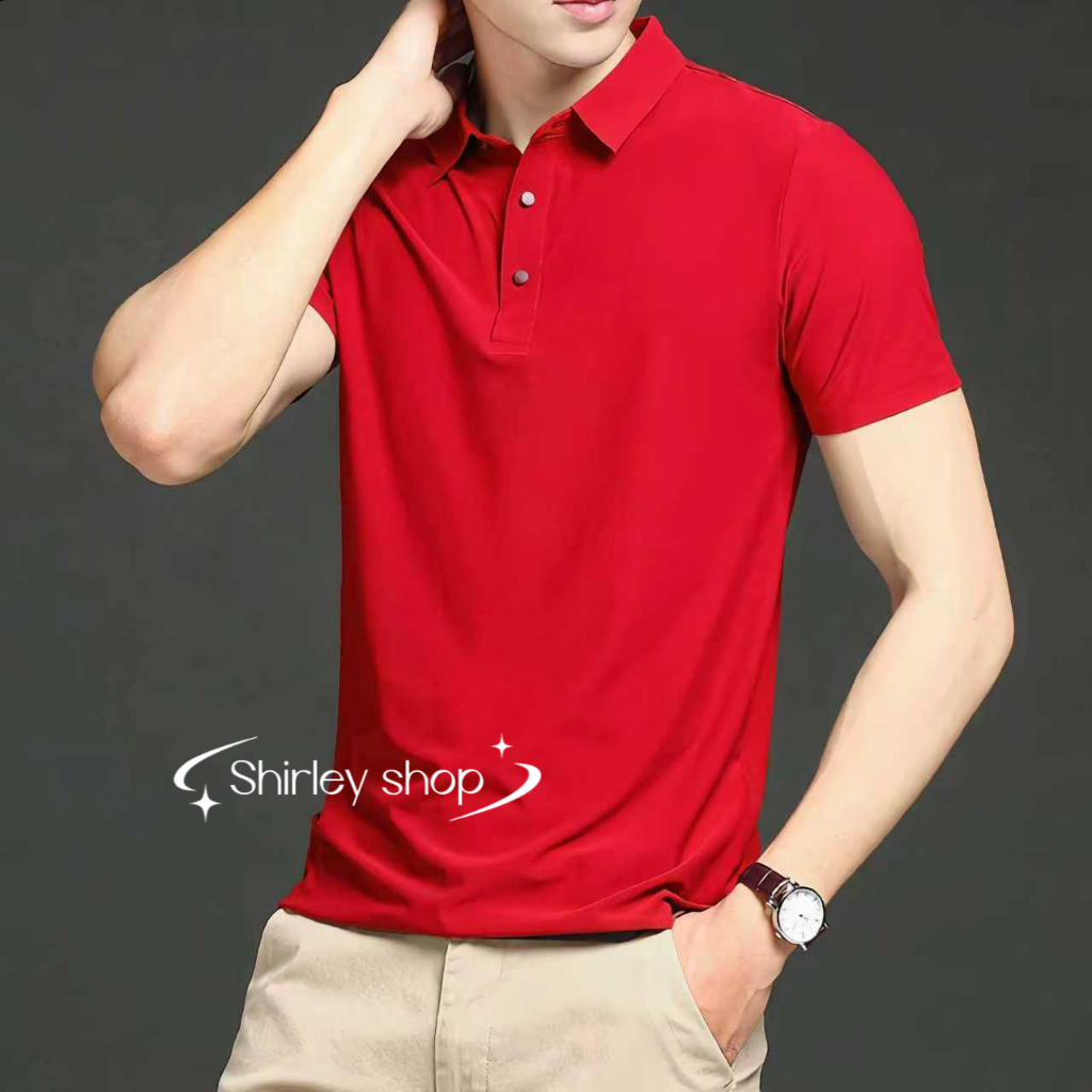Ice Silk Quick-drying POLO Shirt Seamless For Men golf summer thin Stretchable opening ceremony