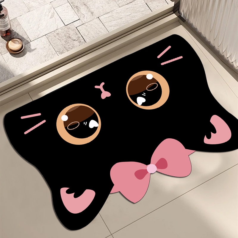 Sept Exclusive! 40x60cm Non-Slip Mat, 3D Crystal Velvet Absorbent for Bathroom Toilet Kitchen