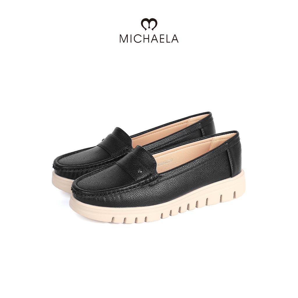 MICHAELA Sleek Platform Penny Loafers 3CM Comfy Cushion for Women Daily Office College SH6527096 CX