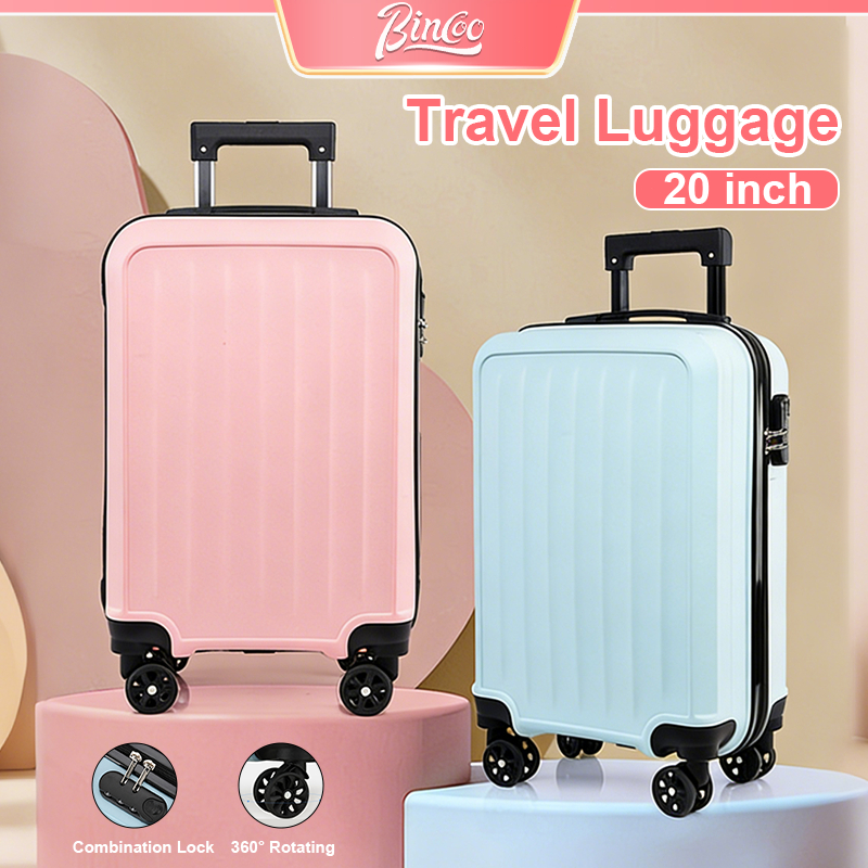 Carry On Luggage 7KG Lightweight Suitcase With 360° Spinner Wheels Password Lock Travel Trolley Bag