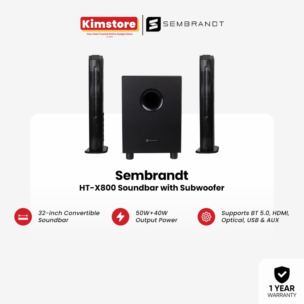 Sembrandt HT-X800 Soundbar with Subwoofer
