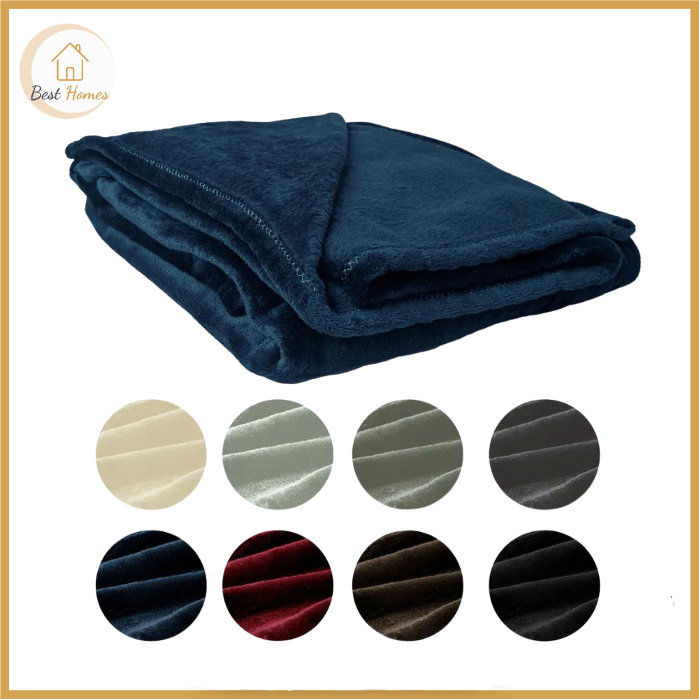 Besthome PH Blanket Soft Coral Fleece Plain Double Size Blanket 150x200cm Kumot Cotton Blanket
