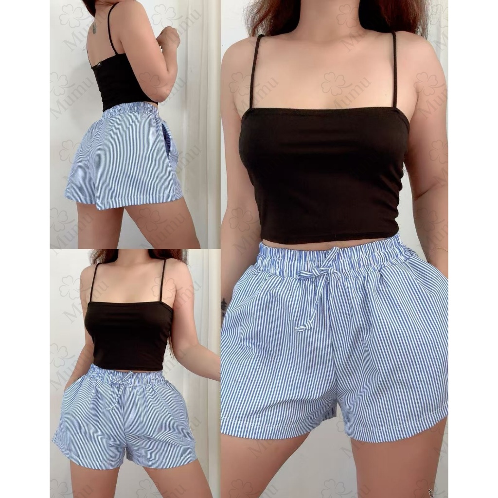 Mumu #ELLIE Casual Basic Lounge Wear with String and Garterized Waist Shorts