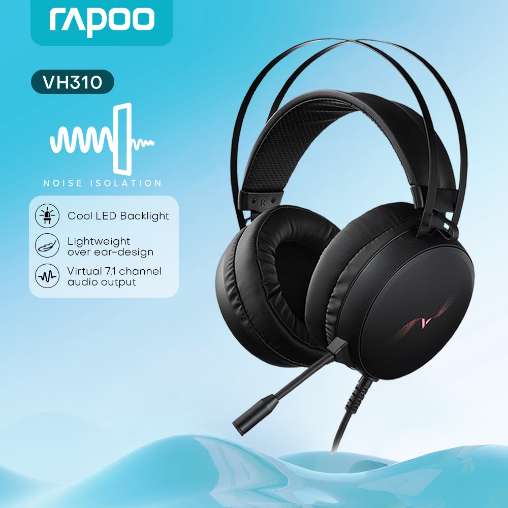 Rapoo VH310 USB 7.1 Virtual Surround Channel Gaming Headset with Microphone Noise Cancellation