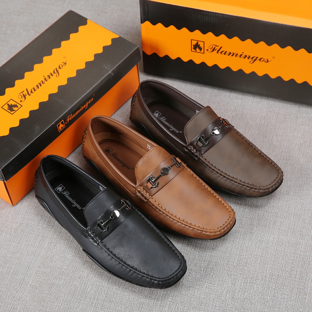 MEN'S LEATHER LOAFER TOPSIDER SHOES WP-632