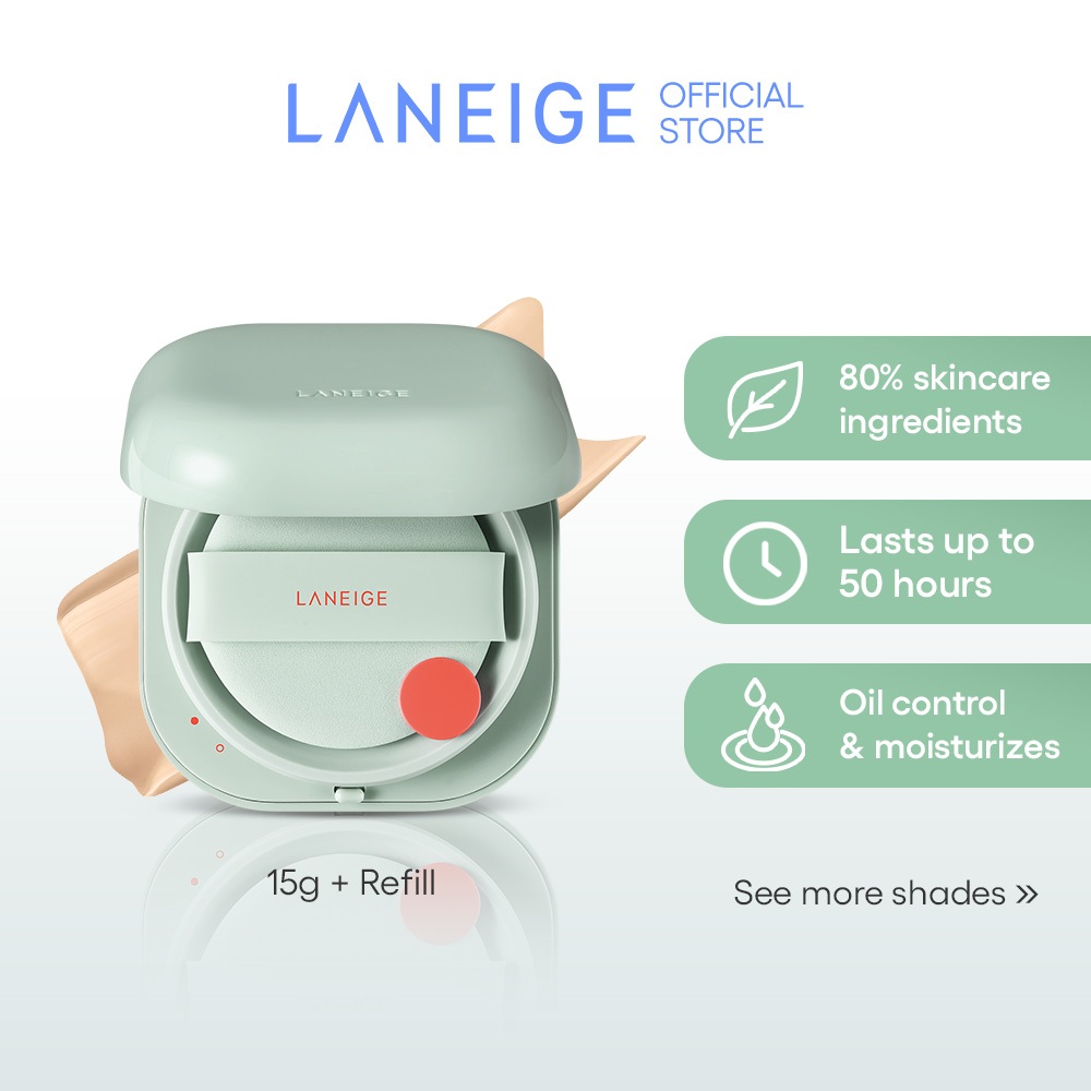 LANEIGE Neo Cushion Matte 15g – SPF46 PA++ Matte Cushion for Oil Control & Flawless Coverage