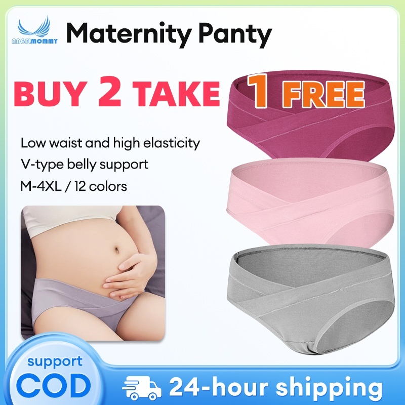 (3PCS) Maternity Panties Cotton Pregnant Underwear U-Shaped Low Waist Panty 20020