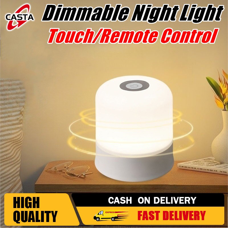 USB Bedside Lamp Touch Dimming Table Lamp LED Night Light For Bedroom Dormitory College Student Book