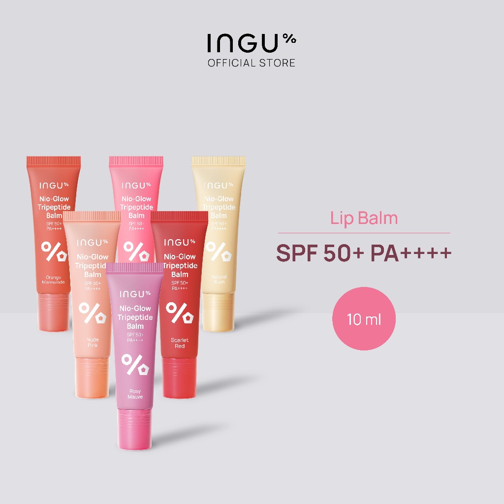 INGU Nio-Glow Tripeptide Balm SPF 50+ PA++++ Lip For Nourishing Lips Long-Lasting Moisture