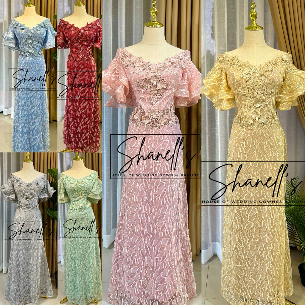 Mother Gown / Ninang Gown Off-shoulder Lace