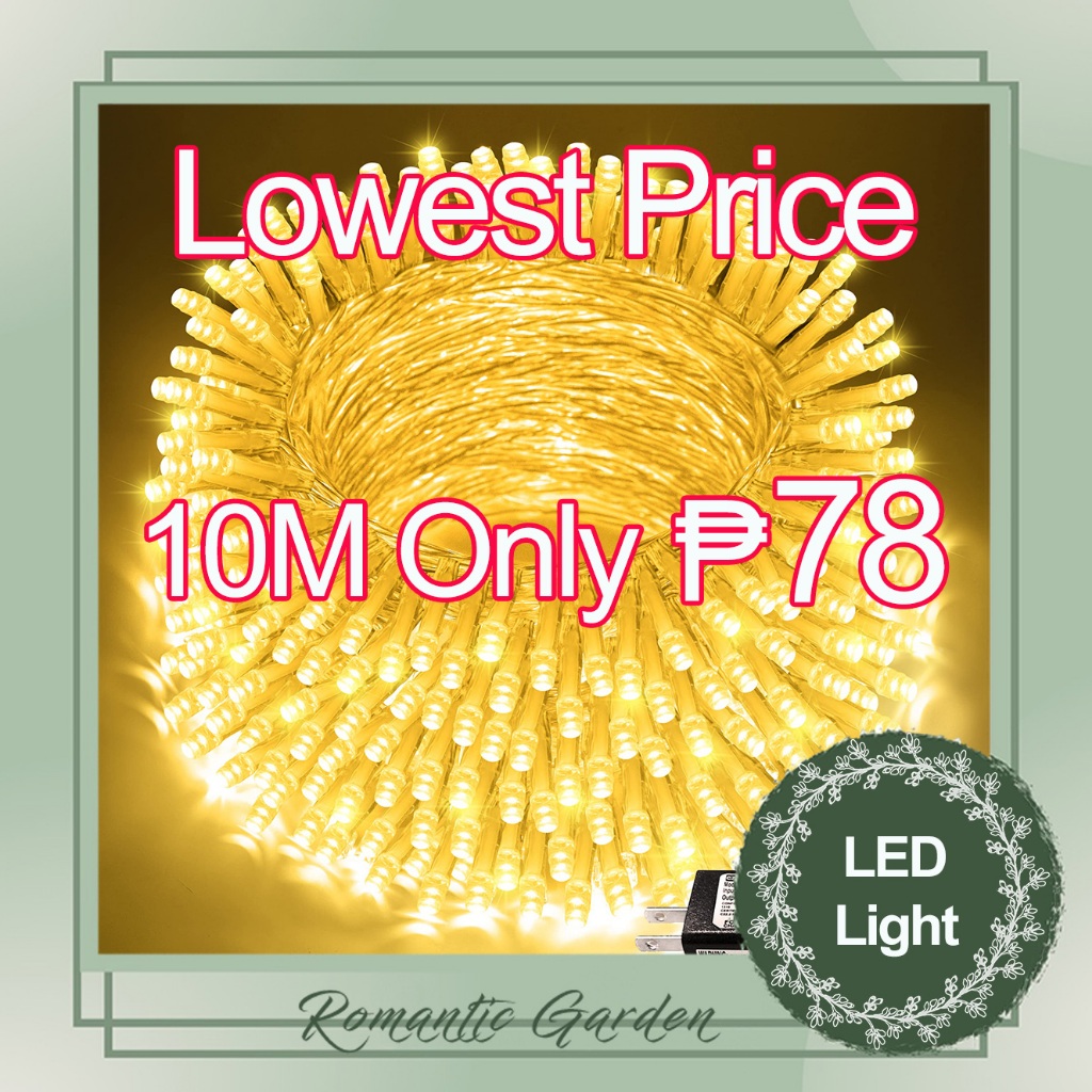 10/20M LED Christmas Lights Party Decoration LED Light Waterproof Outdoor Light String Holiday Decor