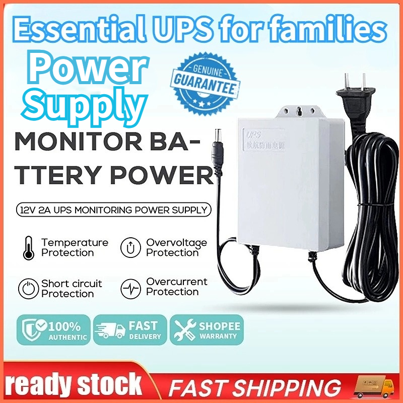 Portable UPS 12V 1.5A Uninterruptible Power Supply Mini UPS Battery Backup for WiFi Router Modem