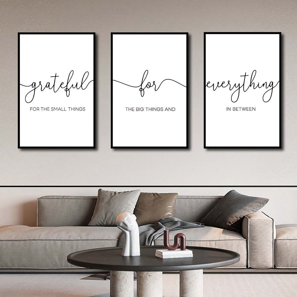 Wall Decor art (Grateful For Everything)gift to the elder Living Room Art Display 120X60CM