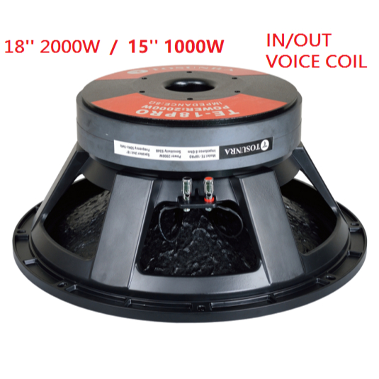 TOSUNRA D18/D15 Dual Magnet In/Out Voice Coil Subwoofer Speaker TE-18PRO TE-15PRO