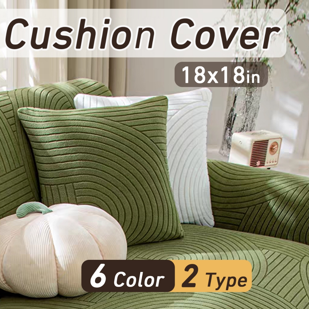 Cushion Cover 45x45cm/18x18in Large Linen Plain Square Throw Pillow Case Home Sofa Decor