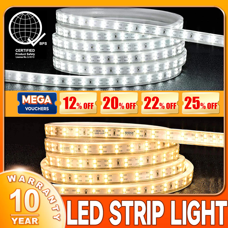 Yowxii Warm/White Led Strip Lights Indoor Outdoor Led Lights For Room Waterproof Flexible Home Decor