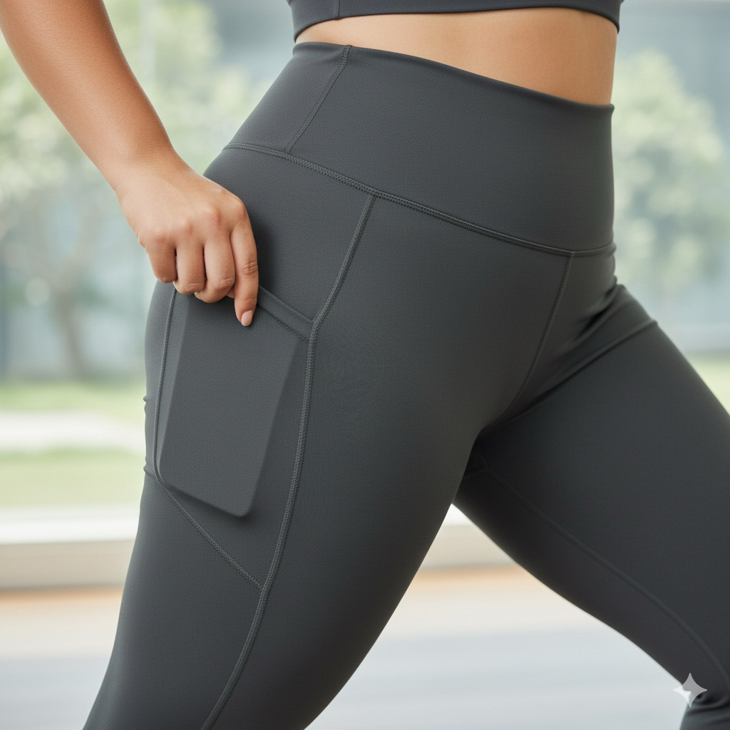 #YOGA HIGH WAISTED LEGGINGS WITH BOTH SIDE PHONE POCKETS (Premium Quality of Fabric)