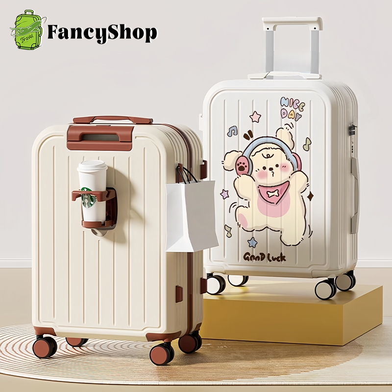 Cartoon Pattern Travel Luggage with Durable ABS+PC Hard Shell Children Girls Suitcase Luggage