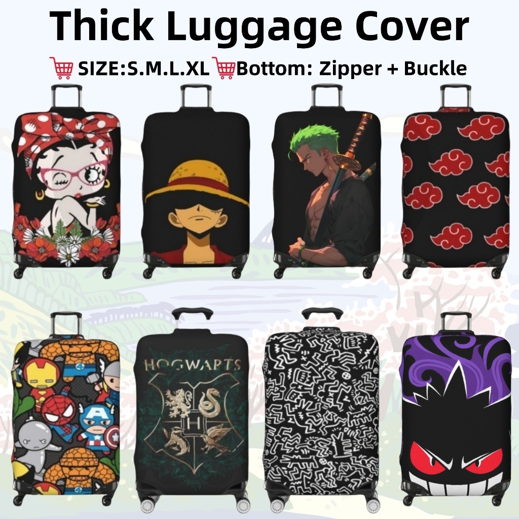 COSLIFE Black Luggage Cover Washable Protector Anti-scratch Suitcase cover Fits 18-32 Inch Luggage