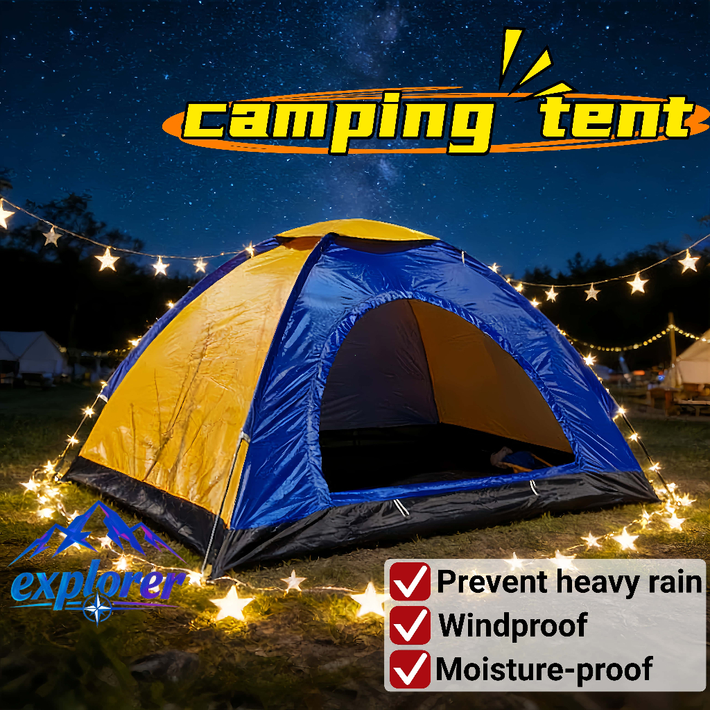 Outdoor tents 2/4/6/8-person tents, camping, wild camping tents, beach travel tents, rainproof light