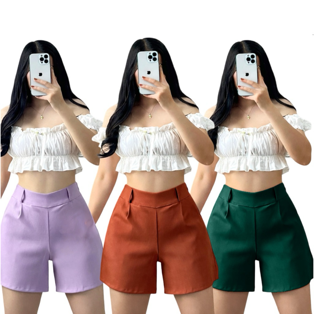 TSMPH | Woven Trouser Short small-plus size (free size)