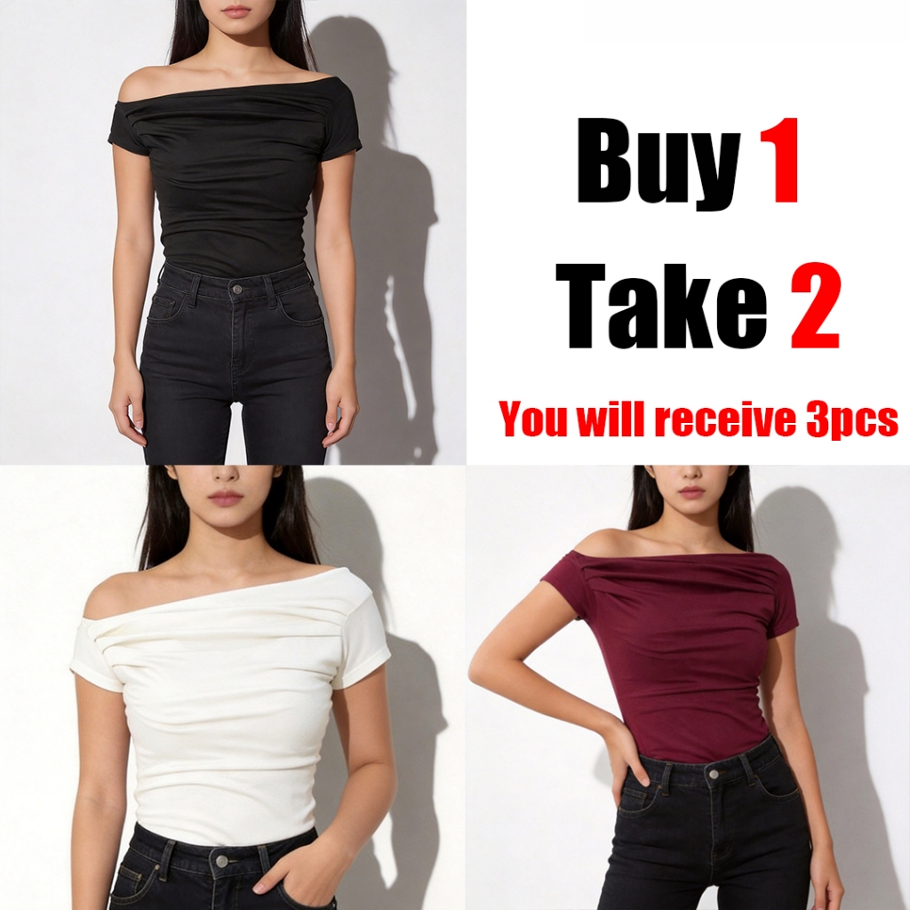 Asymmetric Quadra Lining Cotton Full Lenght Top Basic Womenswear Short Sleeve Casual Elegant Blouses